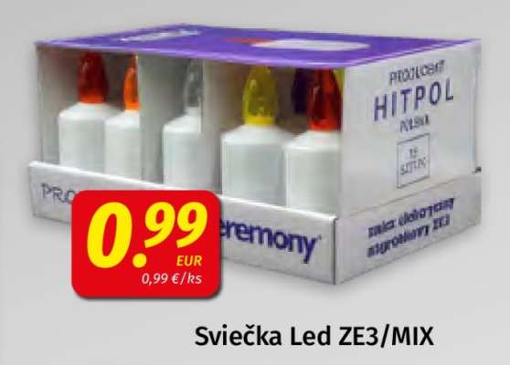 Sviečka Led ZE3/MIX