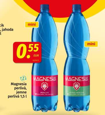 Magnesia perlivá, jemne perlivá 1,5 l