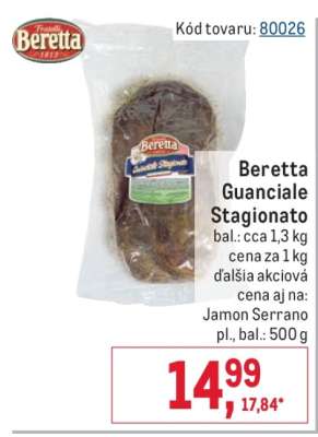 Beretta Guanciale Stagionato