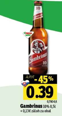 Gambrinus 10% 0,5l