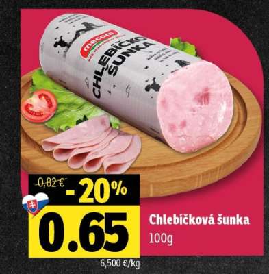 Chlebíčková šunka