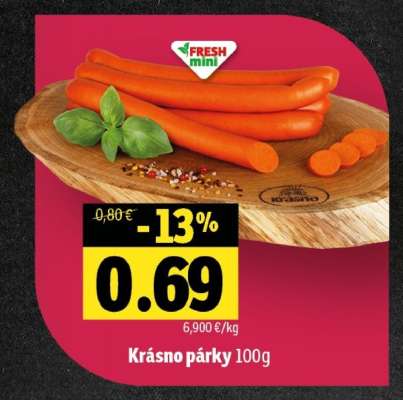 Krásno párky 100g