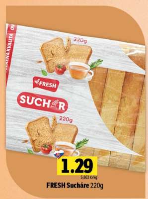 FRESH Sucháre 220g