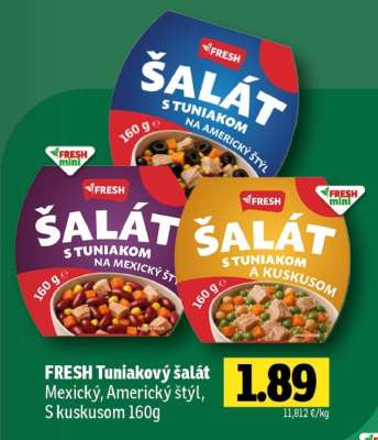 FRESH Tuniakový šalát