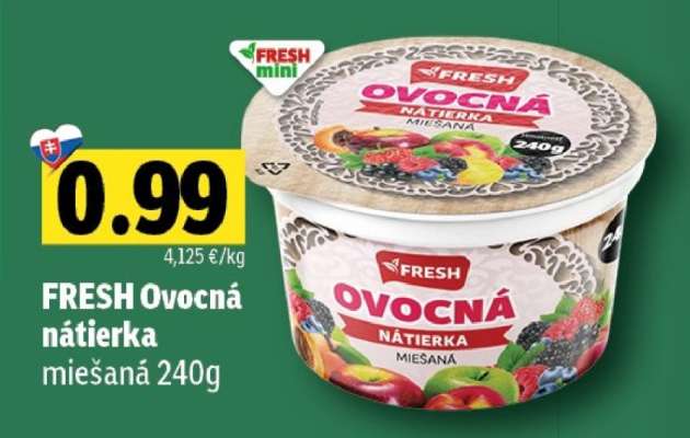 FRESH Ovocná nátierka