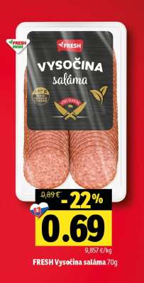 FRESH Vysočina saláma 70g