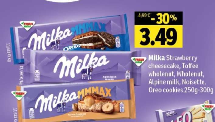 Milka Chocolate Bars
