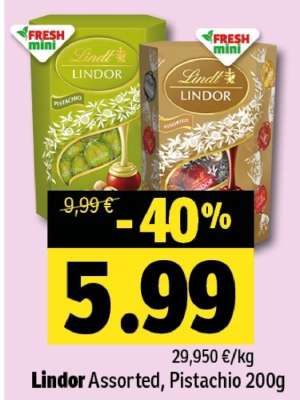 Lindor Assorted, Pistachio 200g