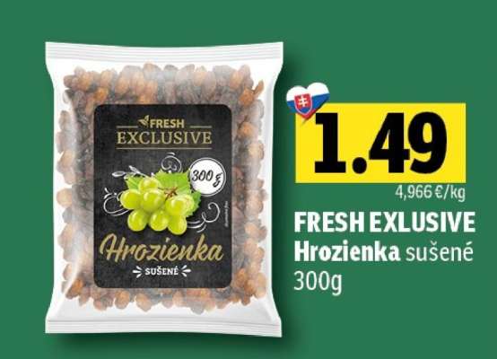 FRESH EXLUSIVE Hrozienka sušené 300g