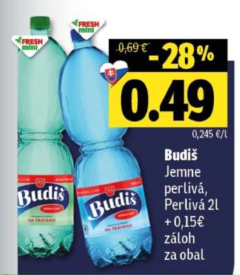 Budiš Jemne perlivá, Perlivá 2l