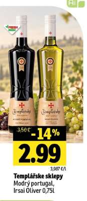 Templářske sklepy Modrý Portugal, Irsai Oliver