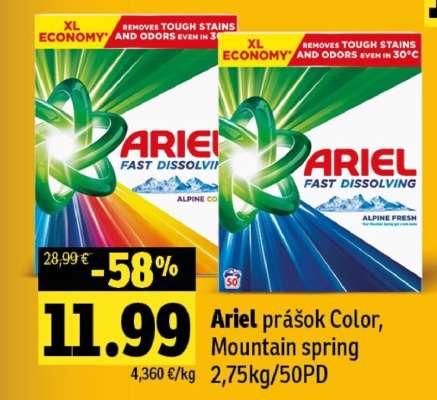 Ariel prášok Color, Mountain spring