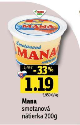 Mana smotanová nátierka 200g