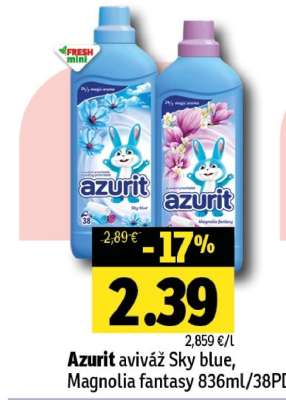 Azurit aviváž Sky blue, Magnolia fantasy