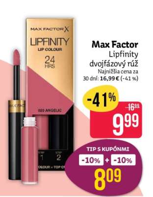 Max Factor Lipfinity dvojfázový rúž