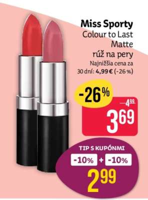 Miss Sporty Colour to Last Matte rúž na pery