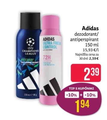 Adidas dezodorant/antiperspirant