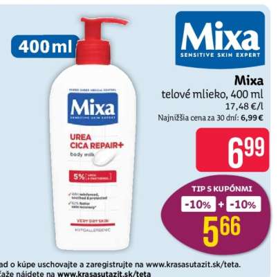 Mixa telové mlieko, 400 ml