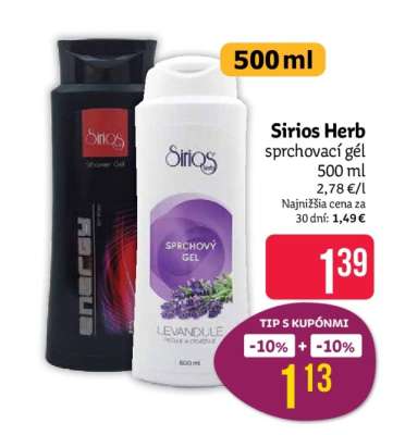 Sirios Herb sprchovací gél