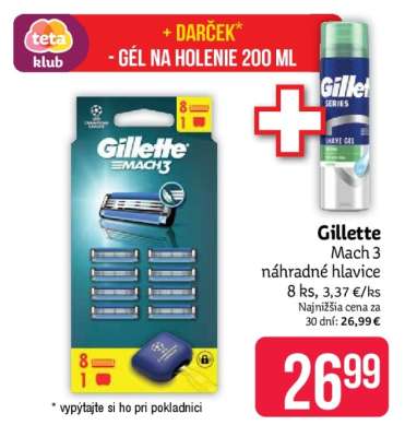 Gillette Mach 3 náhradné hlavice
