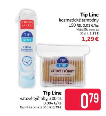 Tip Line vatové tyčinky, 200 ks