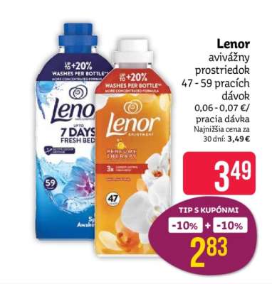 Lenor avivážny prostriedok 47 - 59 pracích dávok