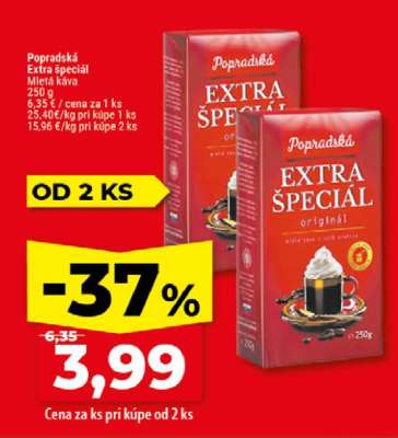 Popradská Extra špeciál mletá káva