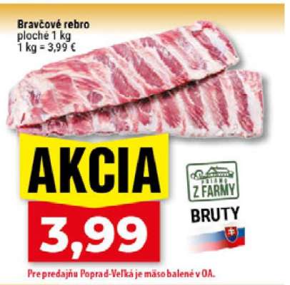 Bravčové rebro ploché 1 kg