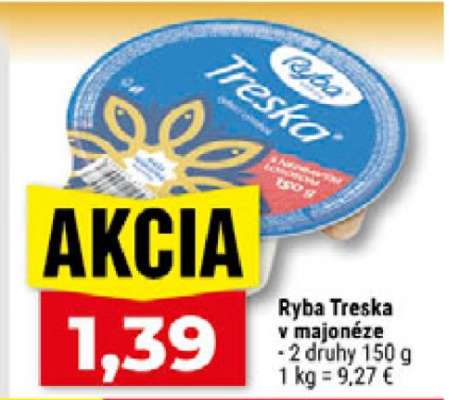 Ryba Treska v majonéze