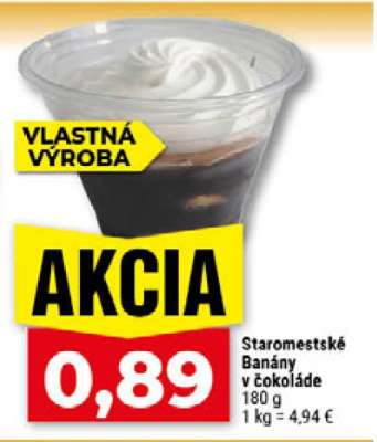 Staromestské Banány v čokoláde