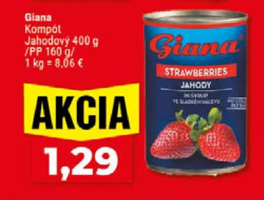 GIANA Kompót jahodový 400 g