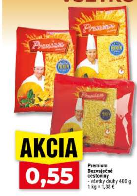 Premium Bezvaječné cestoviny