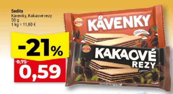 Sedita Kávenky/ Kakaové rezy