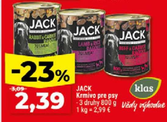 JACK Krmivo pre psy