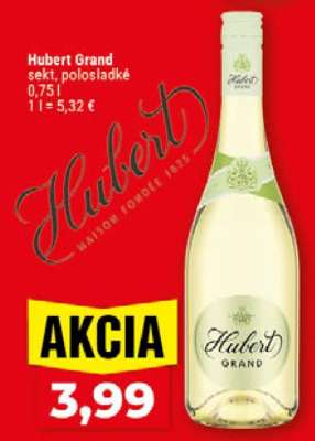 Hubert Grand sekt, polosladké