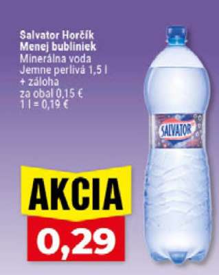 Salvator Horčík minerálna voda