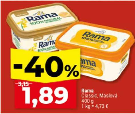 Rama classic, maslová