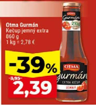 Otma Gurmán Kečup Jemný extra