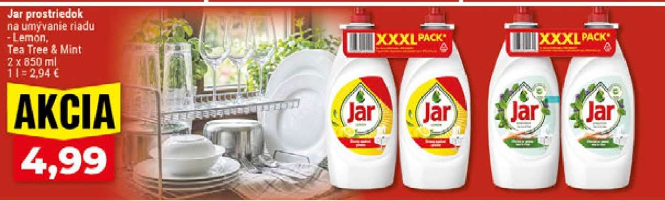 JAR Prostriedok na umývanie riadu
