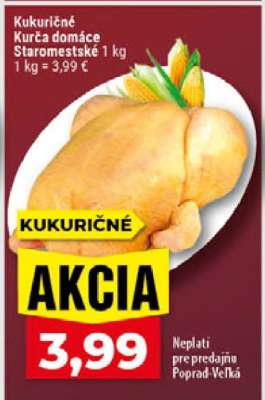 Kukuričné Kurča domáce Staromestské 1 kg