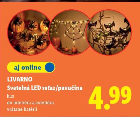 LIVARNO Svetelná LED reťaz/pavučina