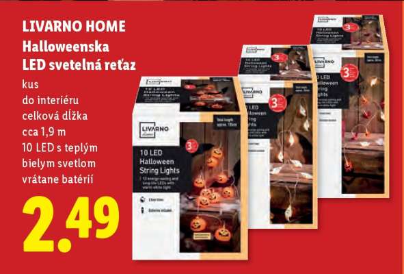 LIVARNO HOME Halloweenska LED svetelná reťaz