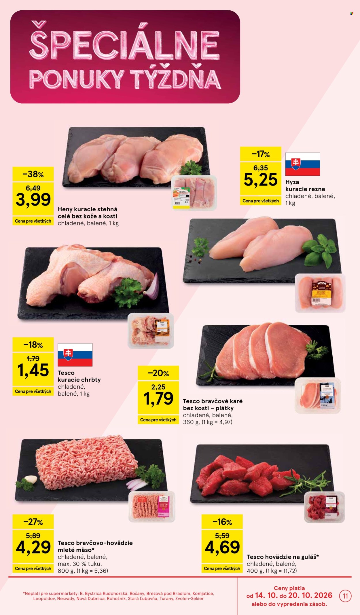 Leták TESCO supermarket - 14.10.2026 - 20.10.2026. Strana 11