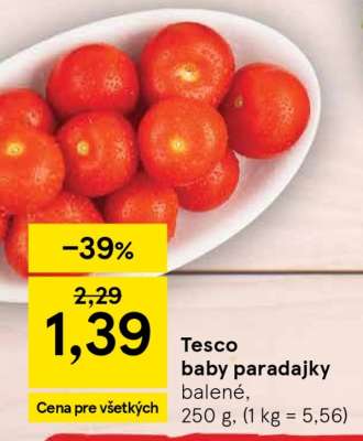 Tesco baby paradajky