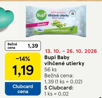 Bupi Baby vlhčené utierky