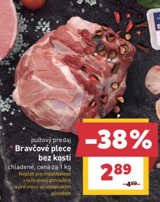 Bravčové plece bez kosti