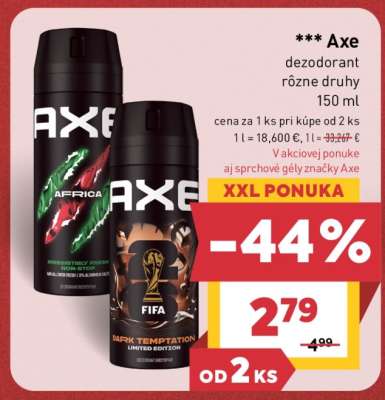 AXE Dezodorant rôzne druhy 150 ml