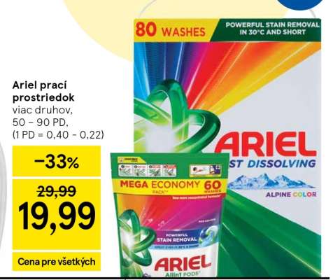 Ariel prací prostriedok