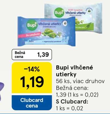 Bupi vlhčené utierky