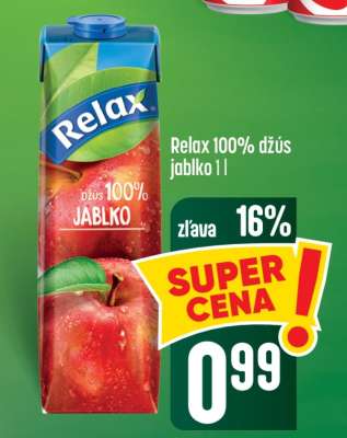 Relax 100% džús jablko 1 l